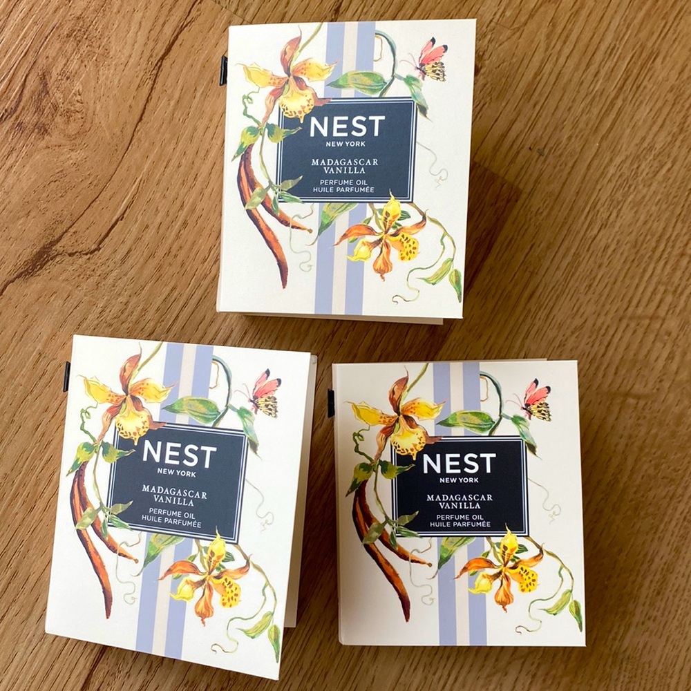 NEST Madagascar Vanilla Oil Sample Set of 3 NEW